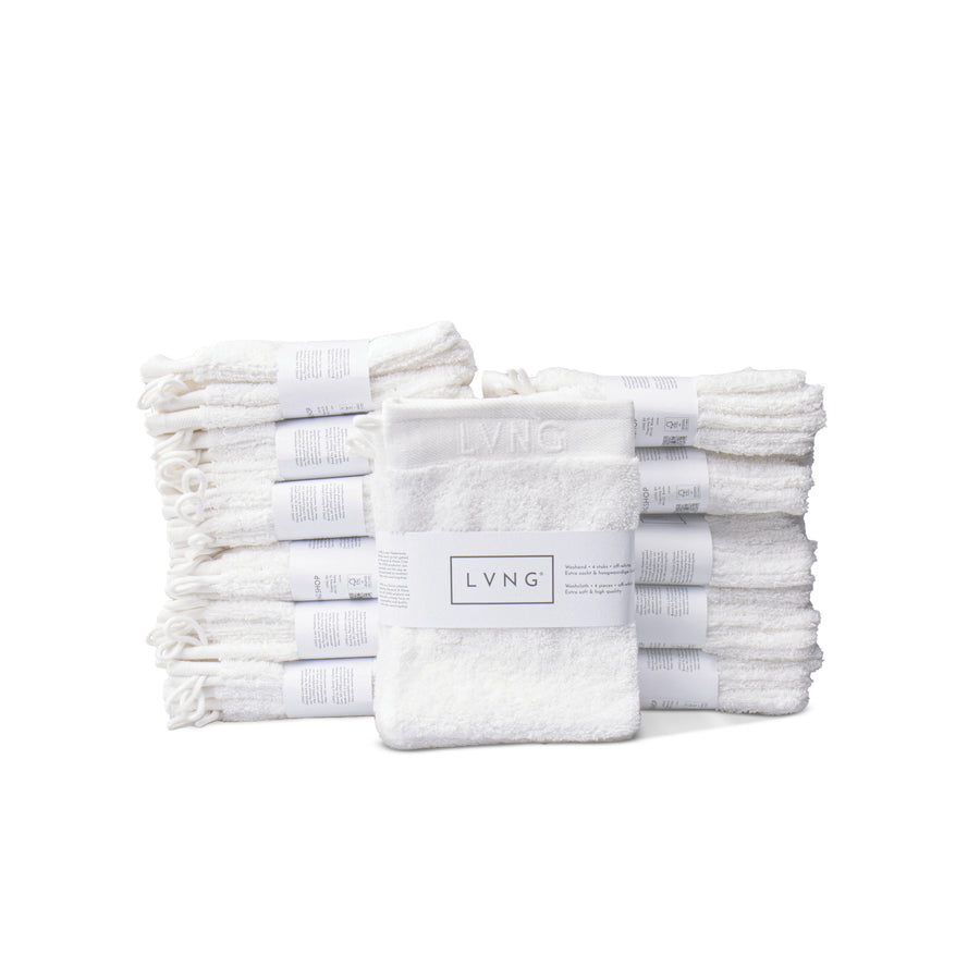 12x Washcloths /  Washandjes (Off-White)